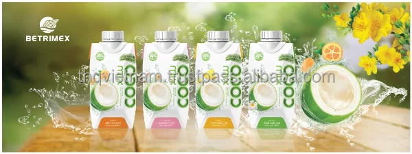 [THQ VIETNAM] COCONUT WATER 100% PURE COCO XIM 330ML*12 PACKS