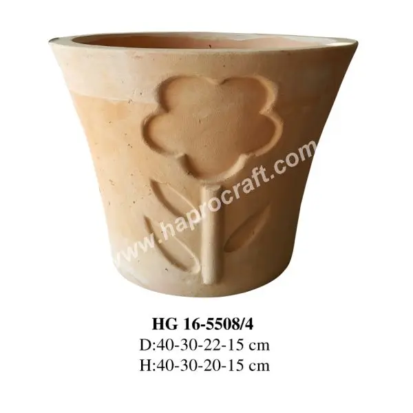 Set of 2 Vietnam Terracotta pot for planter flower pot, garden supplies decorations for home