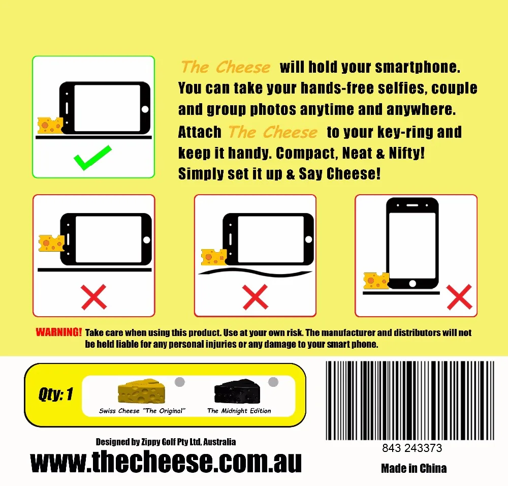 
The Cheese Smartphone Mobile Phone Selfie Photo Phone Holder 