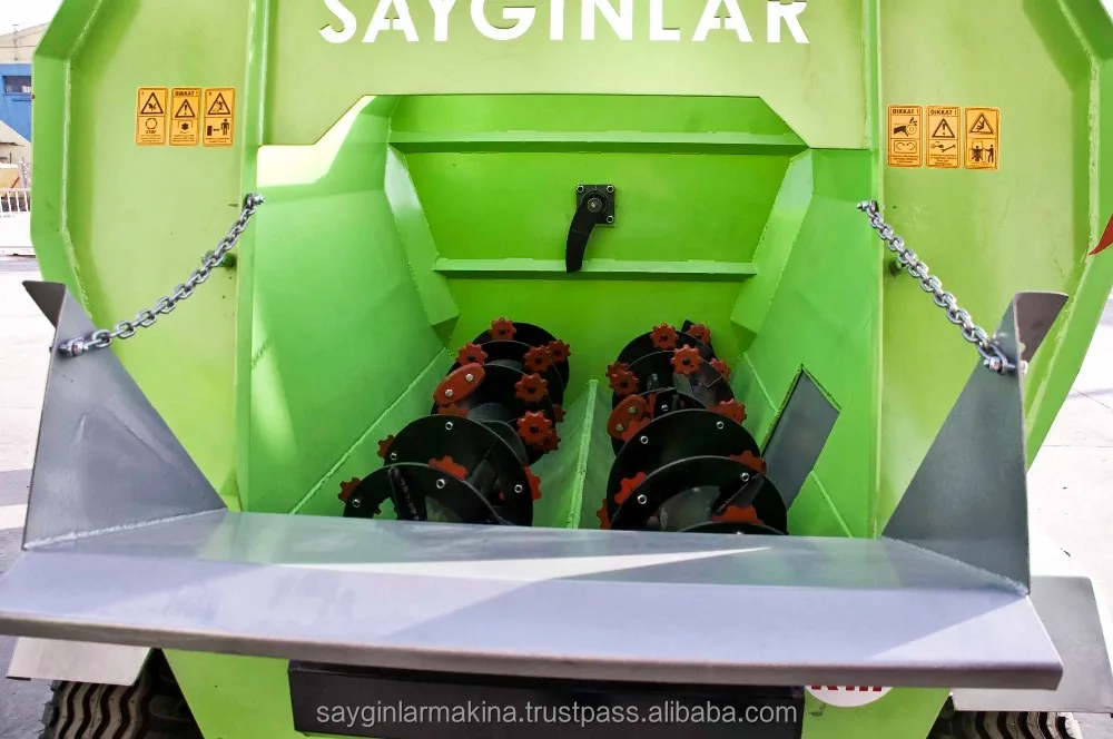 3m3 Silage Feeding Equipment Electric Powered Feed Mixer Tmr Wagon