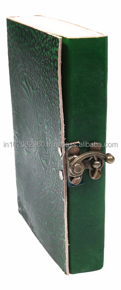 Celtic Tree of Life Leather Embossed Journal Handmade Notebook Diary leather journals with lock sketch book and journals