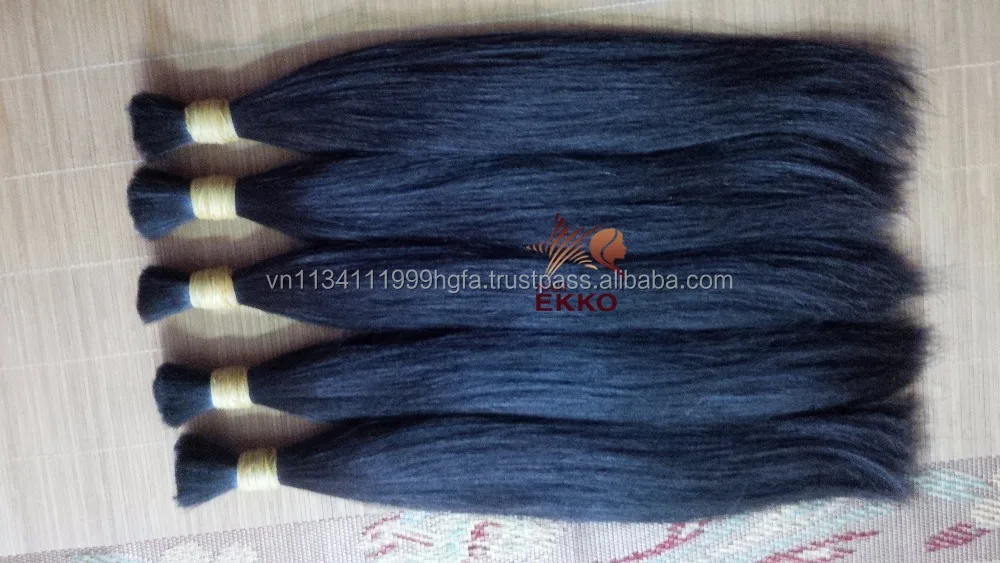 
wholesale price for 100% unprocessed natural virgin remy black hair for extension high-quality long black human hair in bulk 