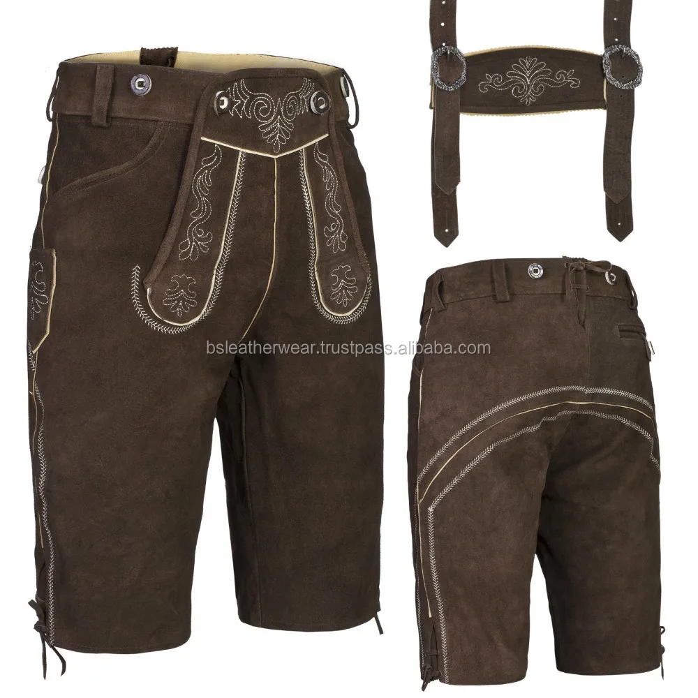 men long lederhosen,trachten bavarian wear,bundhosen lederhose,german hose,leather pants.