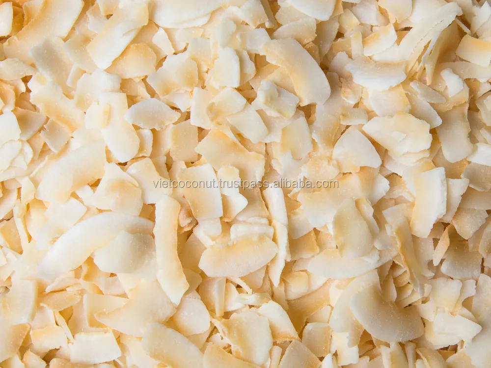 Crispy roasted coconut chips