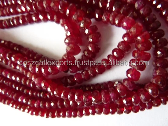 Red Ruby Beads 6 mm Natural Precious Loose Faceted Gemstones Strand Bead