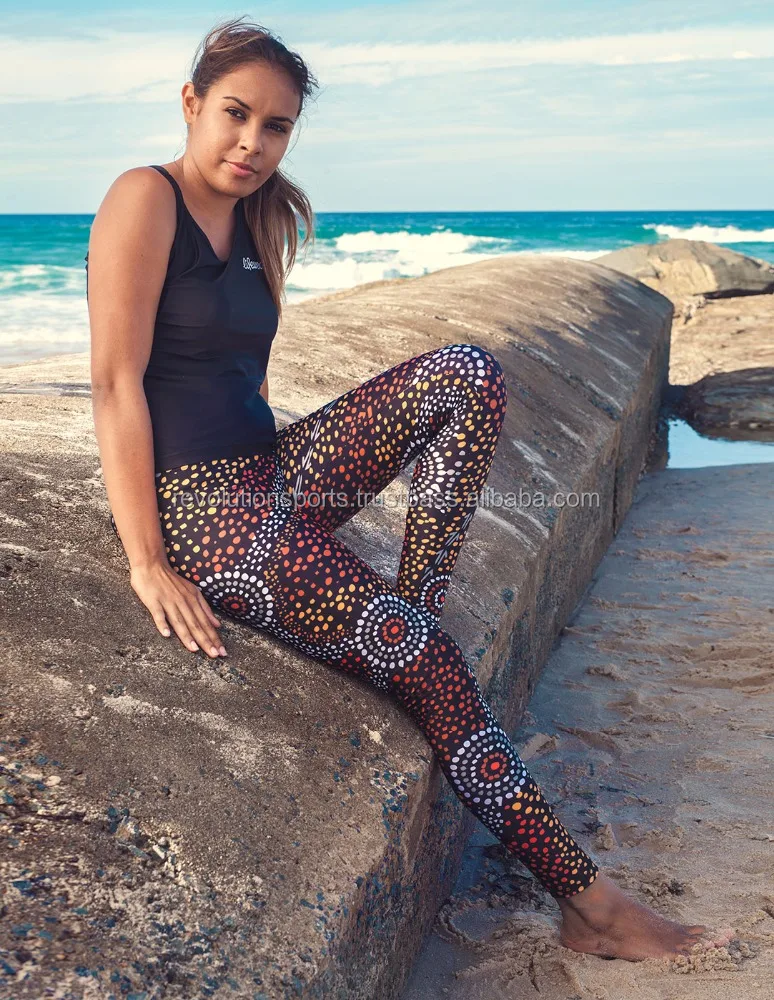 Hot seller female tight yoga pants with full sublimation & breathable fabric 2018 Best Hot seller