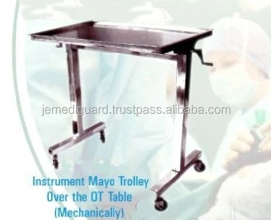 
Instrument Mayo Trolley Over The OT Table (Mechanically) 