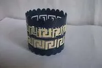 Crystal Iron Napkin Rings Holder Wedding Party Table Setting Decor with Pearls Beaded Metal Square Napkins Rings for Kitchen Use