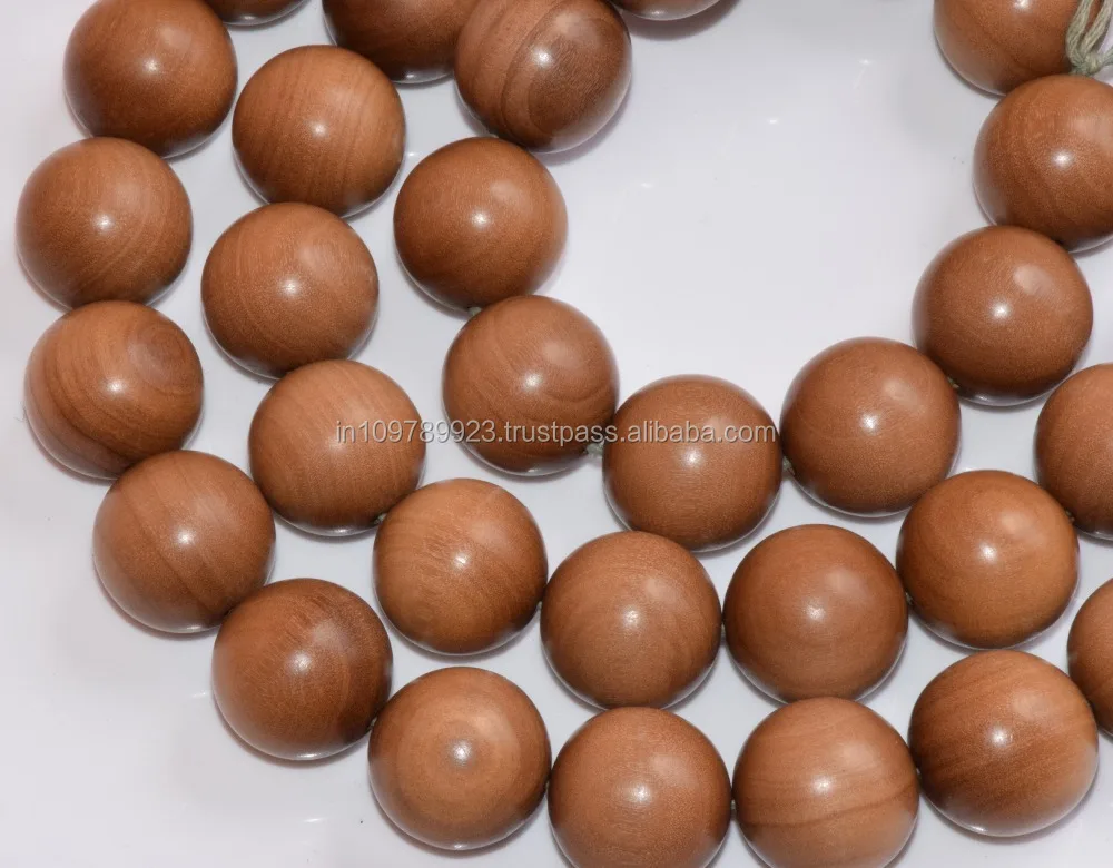 natural chandan mala beads/indian carving/mysore sandalwood