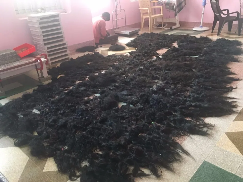 
RAw Unprocessed Full Cuticle Remy Natural Raw indian Virgin Human Hair Straight wavy Curly Accept PayPal 