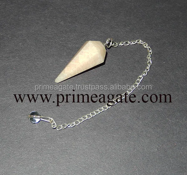 Latest Faceted Cream Moonstone Pendulum / Agate Pendulum | Prime Agate Exports | India