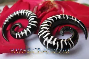 Tribal Accessories  Body Piercing Horn tattoo spiral tribal design ear body ethnic style
