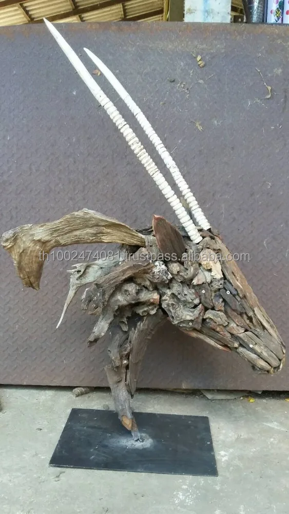 
Driftwood hawk animal art statue sculpture 