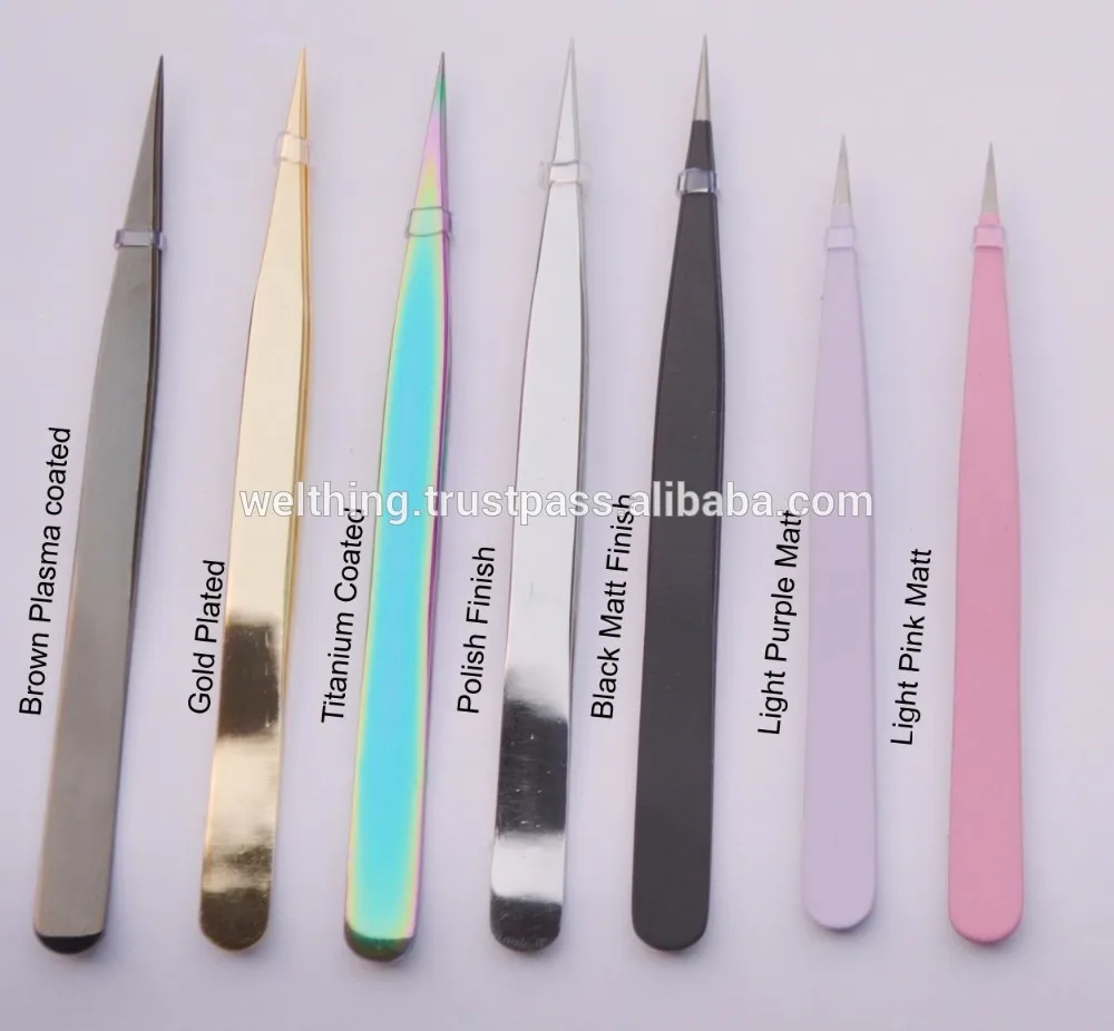 Наращивание ресниц пинцет в титан отделка, наращивание ресниц инструменты. оптовая продажа наращивание ресниц