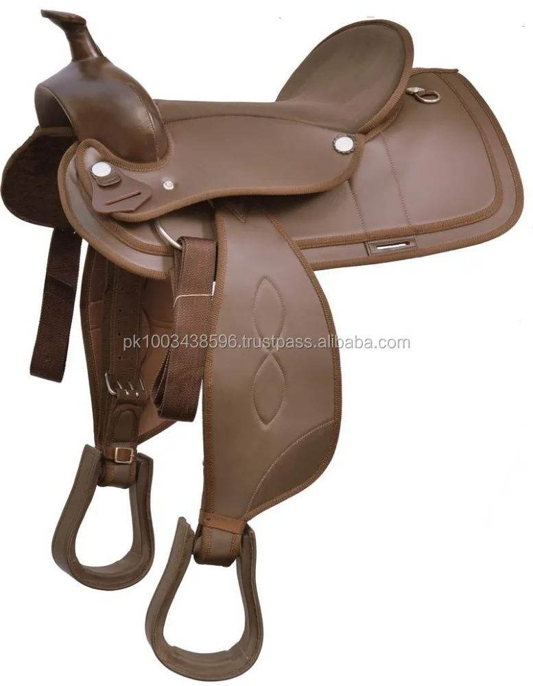 Black / Brown western Treeless Endurance GP all purpose leather saddle for horse