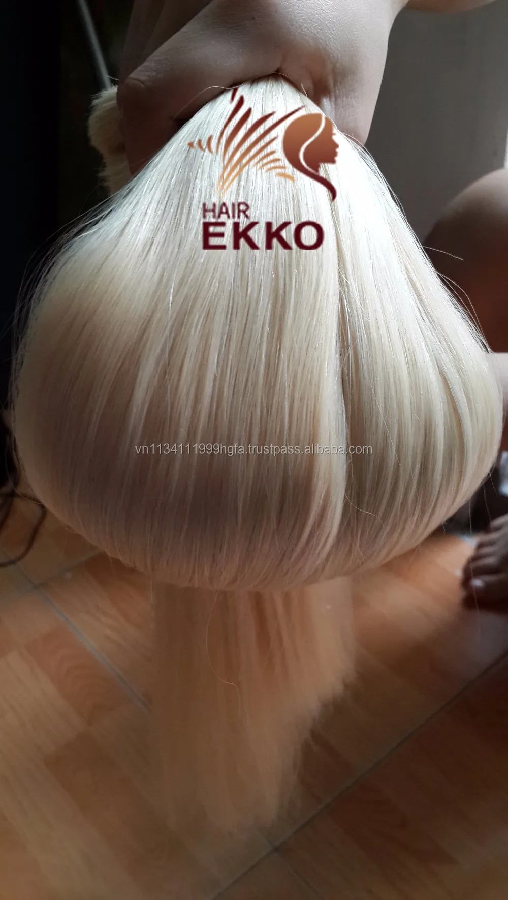 Best Price for high quality russian blonde color #60 #613 human remy hair for extension long straight blonde virgin hair in bulk