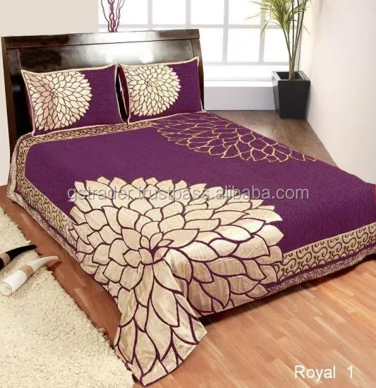 Оптовая продажа, новый цветной Бархатный комплект постельного белья, бархатное покрывало для кровати из Индии