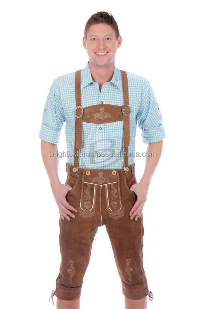 Authentic Suede Lederhosen Shorts Childs Kids Oktoberfest Bavarian Costume (Bavaria Clothing)