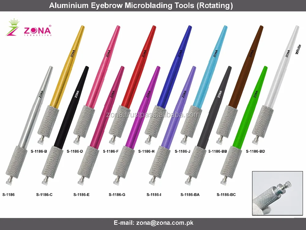 Sterilized Microblading Eyebrow Tattoo Pen Stainless Steel Microblading Pen Private Label Custom Permanent Eyebrow Pen