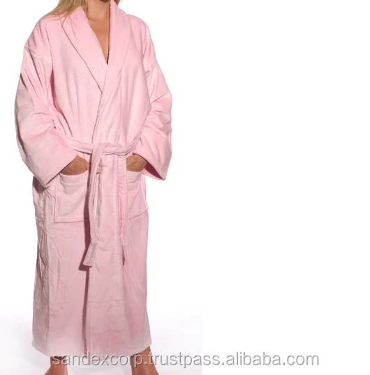 Indian Supplier Terry Toweling Robes 100% Cotton Bathrobe with Printed Embroidered Pattern Woven Fabric for Home or Hotel Use