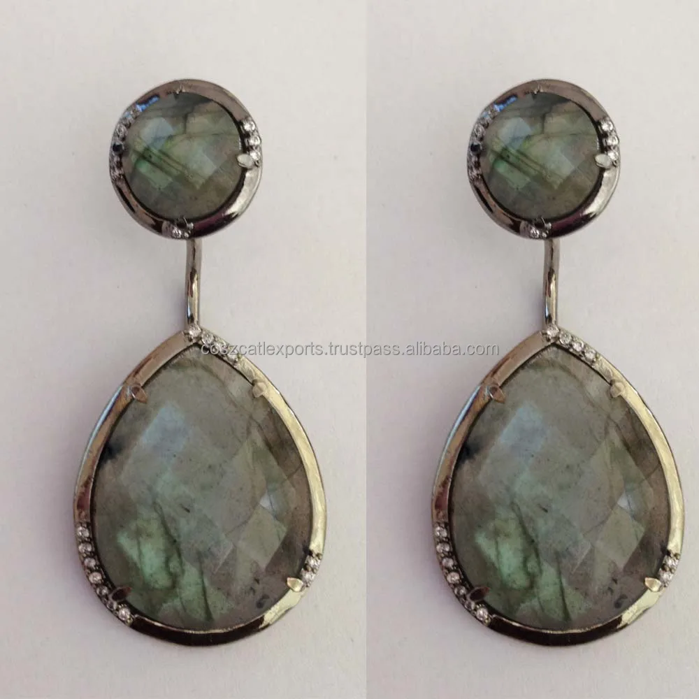 Wholesale long labradorite earrings, Fashion natural Stone jewelry Pendants Charms for Jewelry Making Jewelry Findings Component