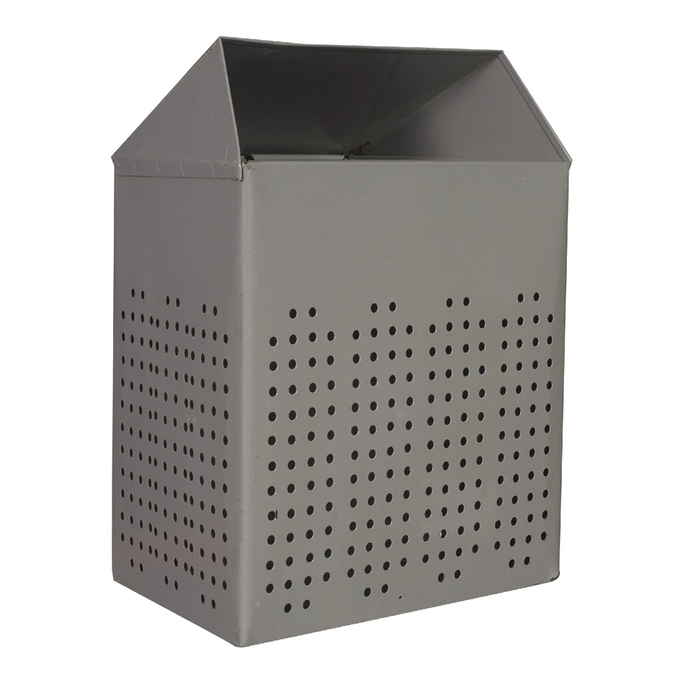 30 L Wall Mounted Waste Bin Stainless Steel Silver  GMW 30 Trash Bin Waste Bin Garbage Can Metal Pedal Stainless Steel