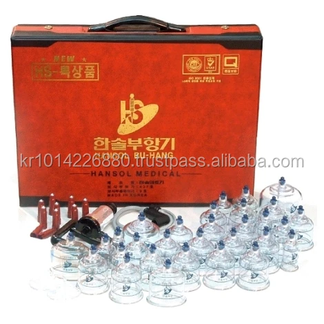 The cheapest price High quality Cupping 30Cups set Vacuum Treatment Glass Cupping Beauty Set Made in Korea