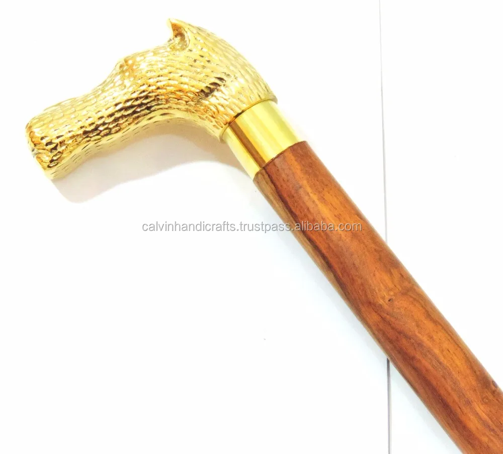 Красивая Золотая лошадь ручка трость/декоративная трость/старинная коричневая деревянная трость CHWKS35047