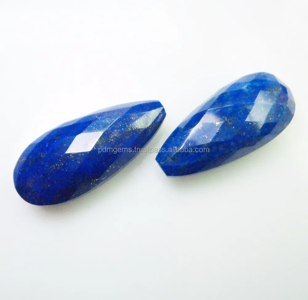 13X29mm Lapis Lazuli Blue Faceted Pear Briolette Shape Pendant Making Jewelry Natural Large Lapis Lazuli Loose Natural Gemstone