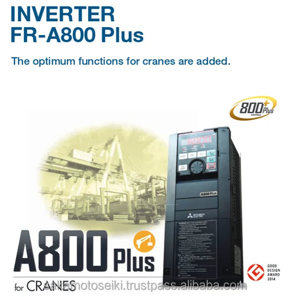 Durable and Reliable inverter for single phase motors MITSUBISHI INVERTER with multiple functions made in Japan