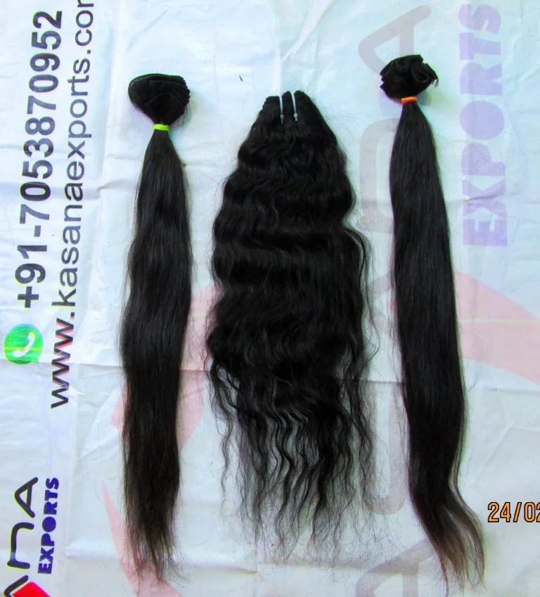 
100% Pure Raw Indian Hair Directly from india virgin temple Remy hair from india Chennai 