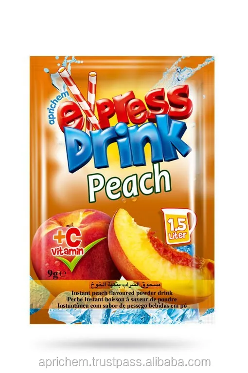 Flavored powder instant drink Peach
