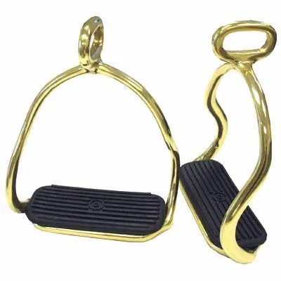 new horse Riding double bend stirrups in brass color  also double bend stirrups in aluminum stainless steel double bend stirrups