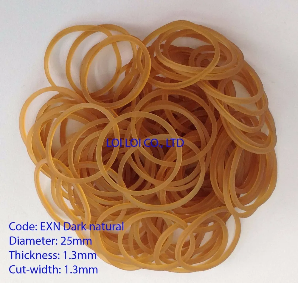 Brown natural Elastic Rubber Band large size / 100% Latex Rubber bands Promotional Customized color Rubber Bracelet Wrist bands