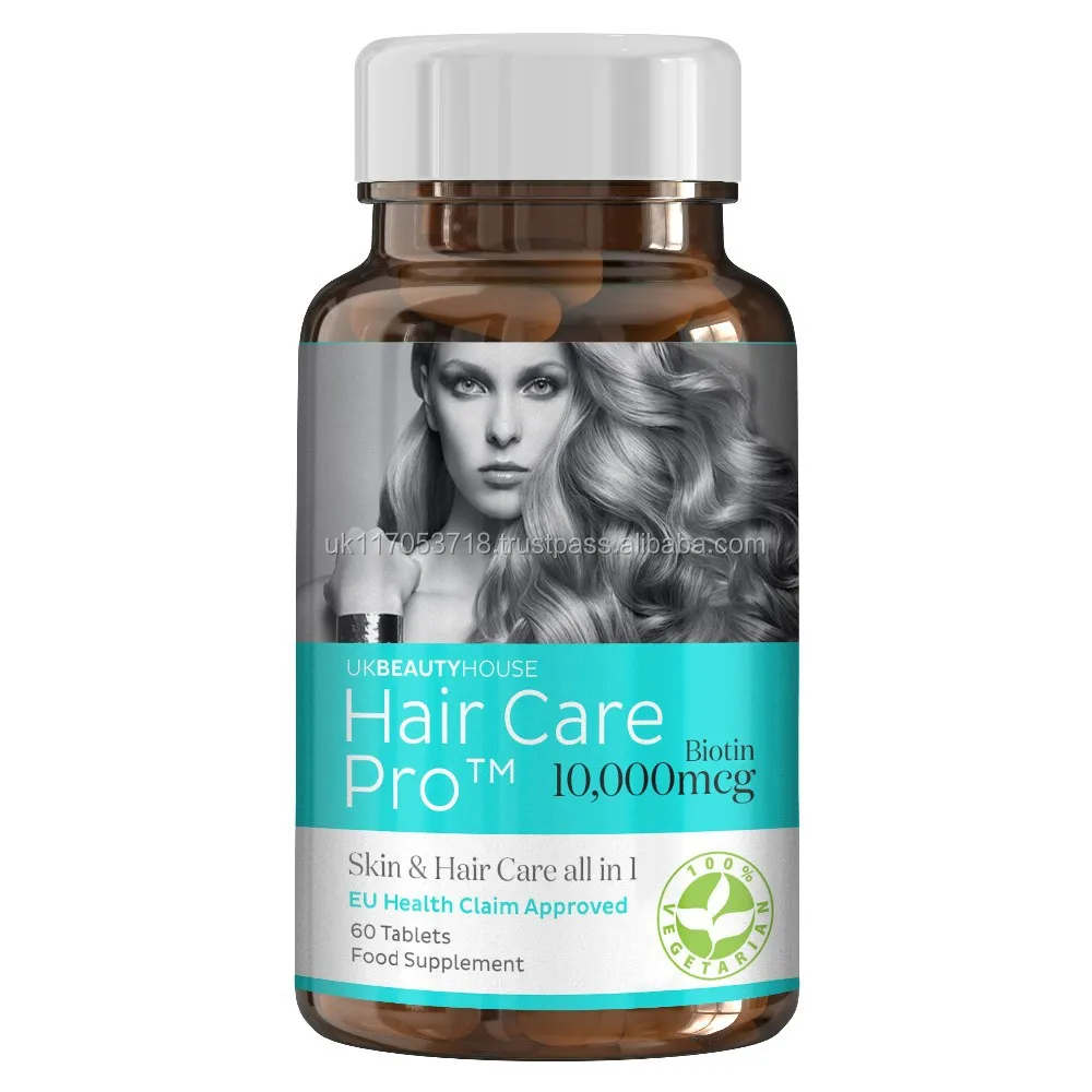 
Британский дом красоты чистый биотин 10000mcg волосы пищевые добавки таблетки коричневый круглый Премиум бутылка оптовая диетическая добавка 