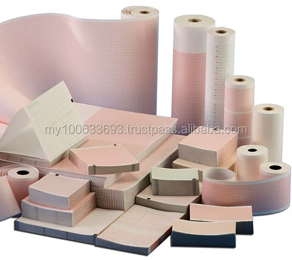 Высококачественный рулон ЭКГ/записывающая бумага для различных моделей 100 мм x 25 м/65 рулонов/красный/датчик