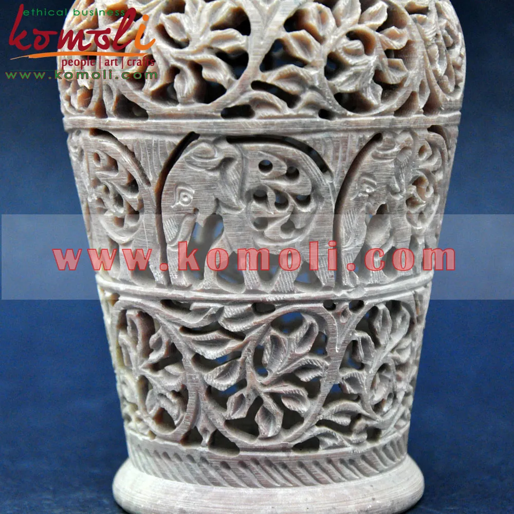 Слоновая кость дизайн ручной работы мыло камень 8 дюймов вазы для цветов