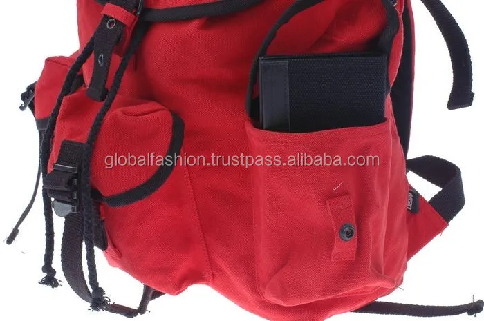 Eco-friendly OEM/ODM wash outdoor recycled canvas vintage retro backpack