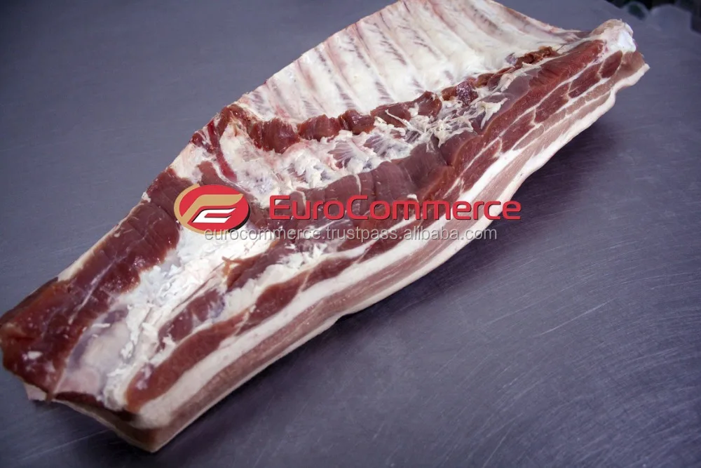 
Pork belly bone-in, pig belly rib-on 