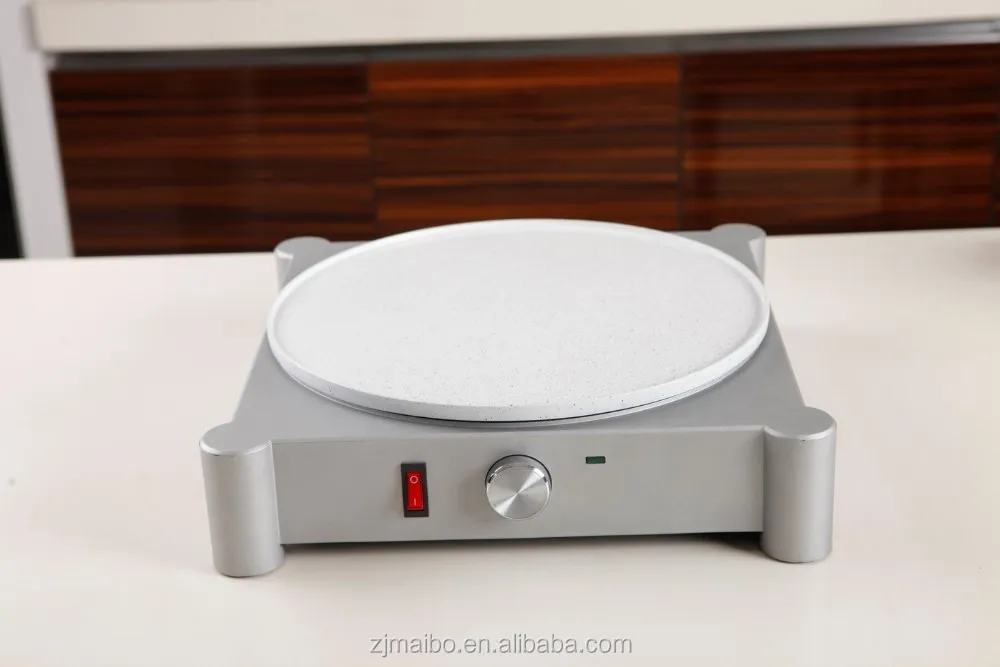 Aluminum 1000W Non-Stick Round Home Electric Egg Crepe Pancake Maker