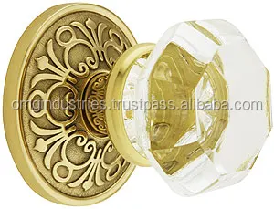 OMG Industries Solid Brass Knob on Back plate door plate handle cabinet pulls Kitchen hardware Drawer Pull Handle