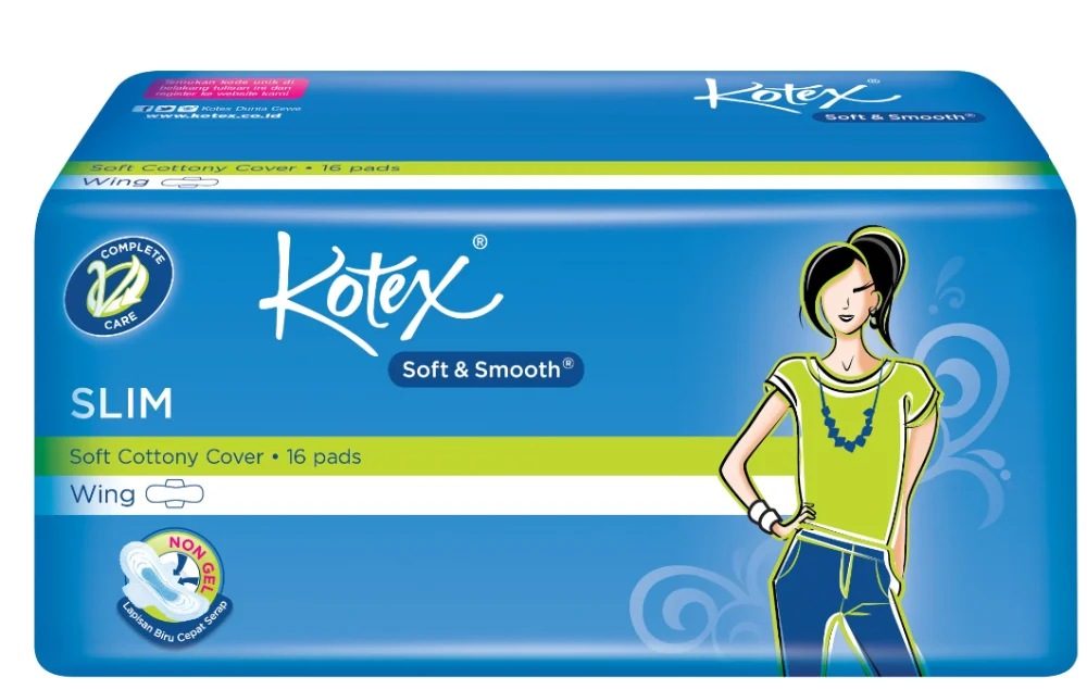 WHOLESALE Sanitary Napkin Kotex Soft and Smooth Maxi Plus Wing Women Pads Softex Indonesia Products. BEST SALE