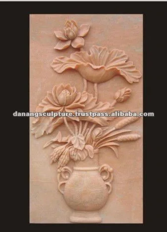 Цветок камень скульптура рельеф