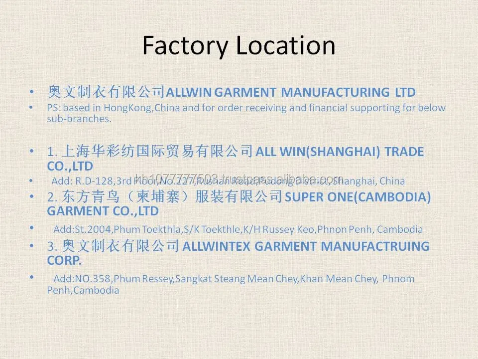 
Knitting factory profile from Cambodia SEDEX approved factory 
