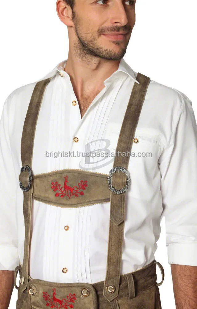 Carnival Men Munich Oktoberfest Costume Germany Bavarian Clubwear Top And Lederhosen Cosplay Halloween Fancy Party Dress