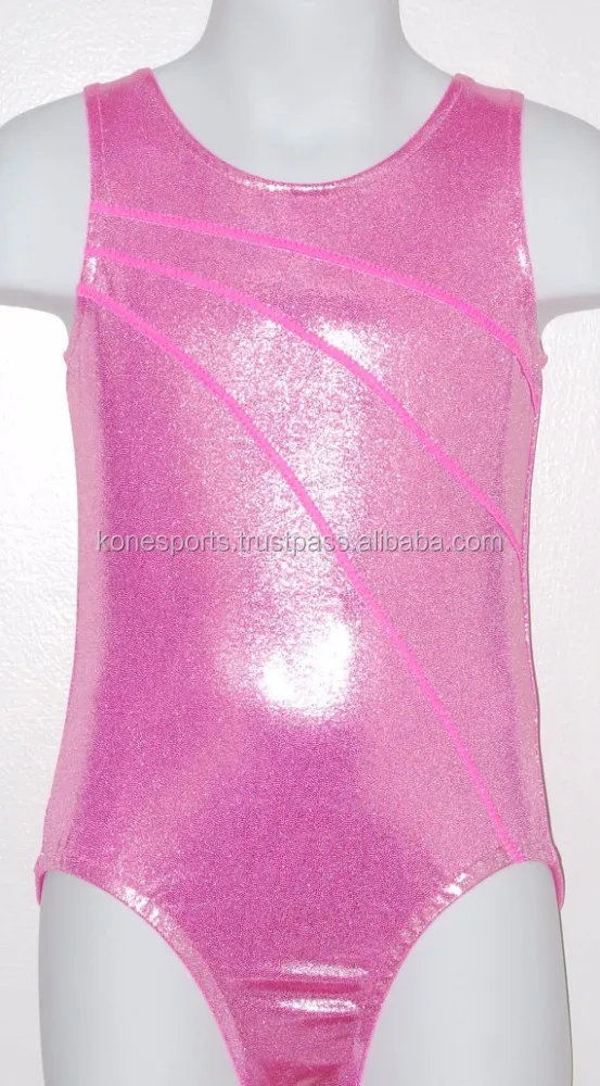 Shiny Pink Gymnastics Dance Leotard