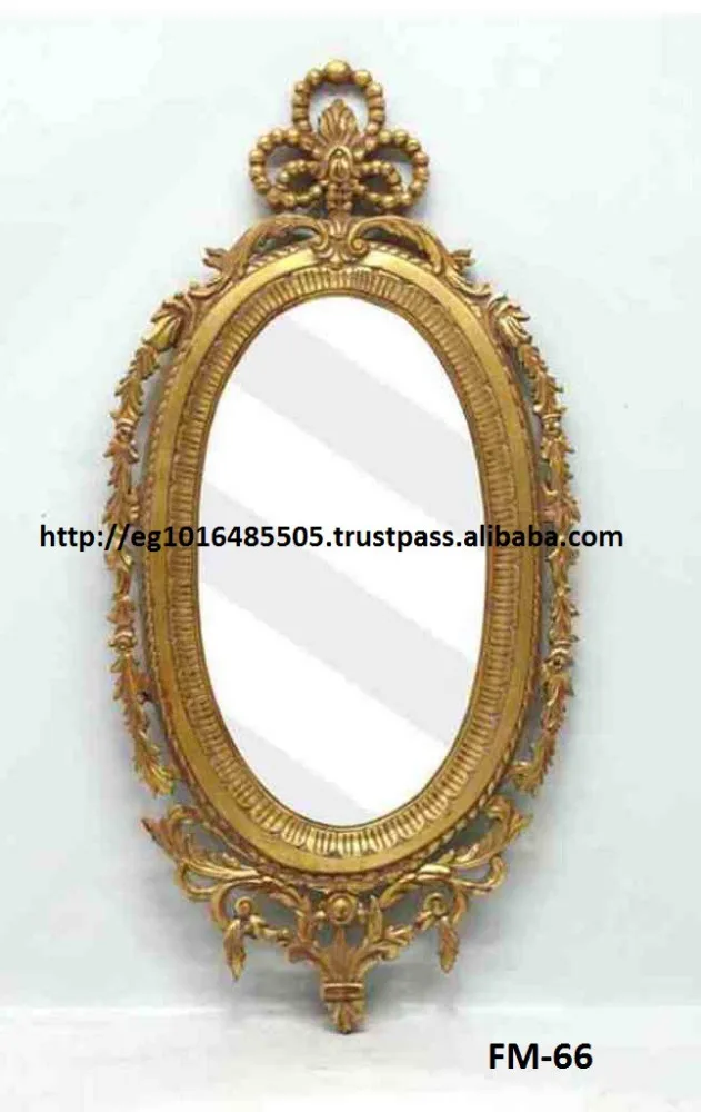 
antique carved frame mirror, leaf gilding 
