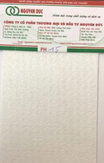 Eco-friendly Polypropylene PET needle punched nonwoven Fabrics Made in Viet Nam