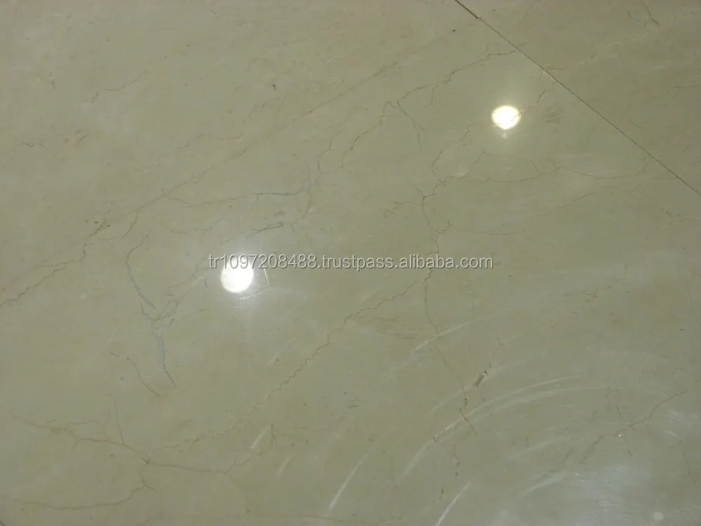 Polished beige marble tiles Turkey