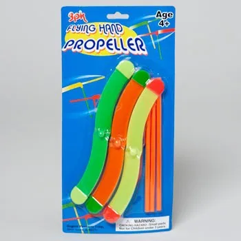 FLYING TWIRLER HAND PROPELLER 3PK 8X7IN BLISTER CARDED #G16933